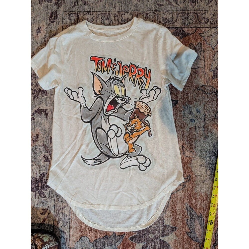 Tom And Jerry T Shirt White Girls Boys Size small
